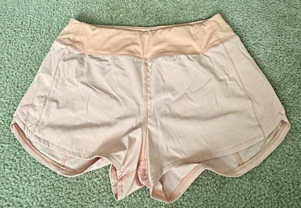 Te Verde Womens Large Pink 2 in 1 Running Shorts Lined Athletic Workout Soft
